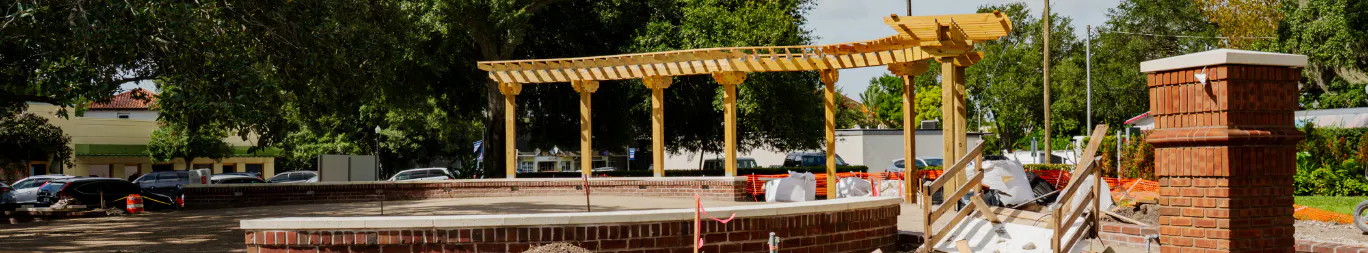 Construction in park