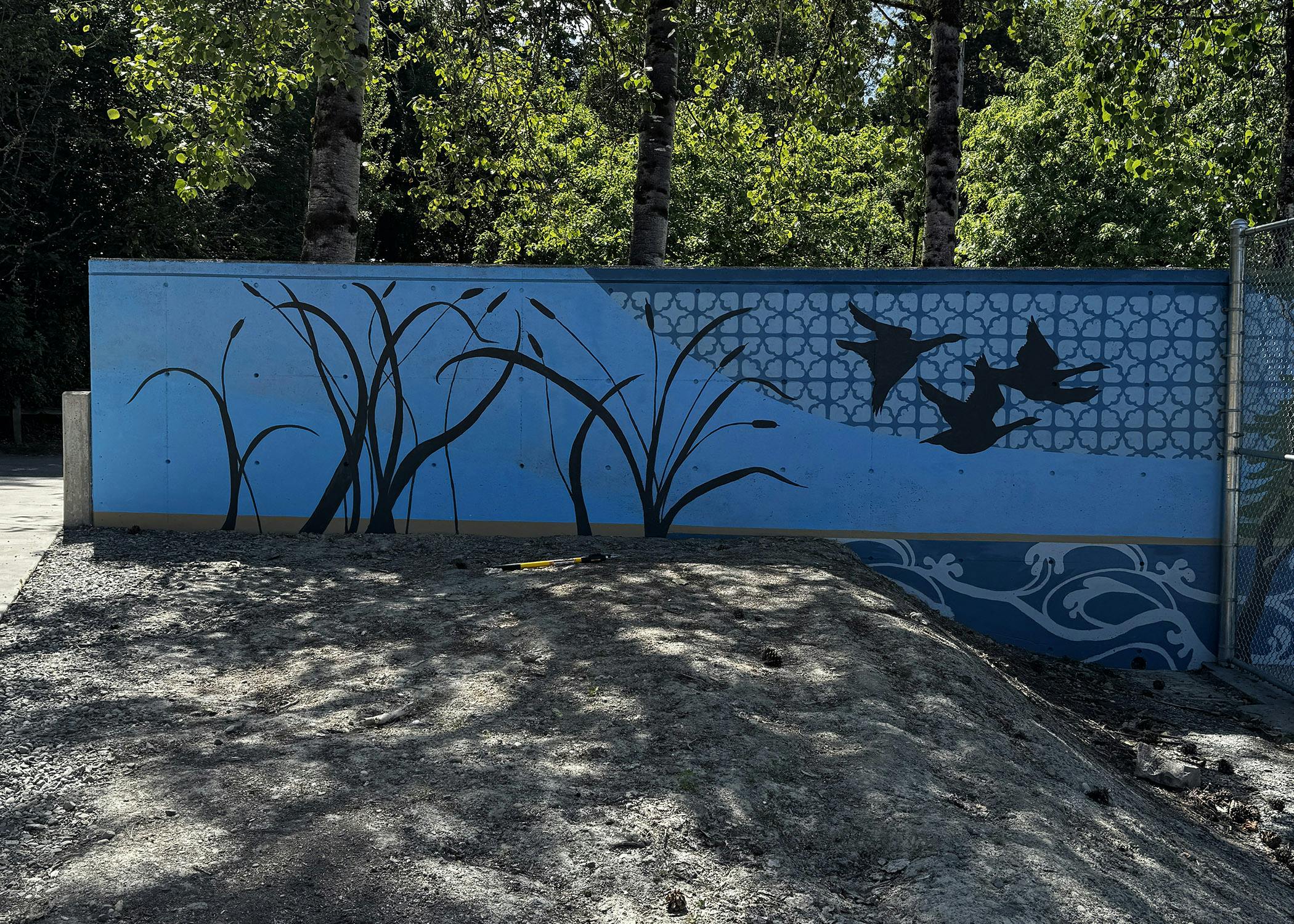 Restored mural