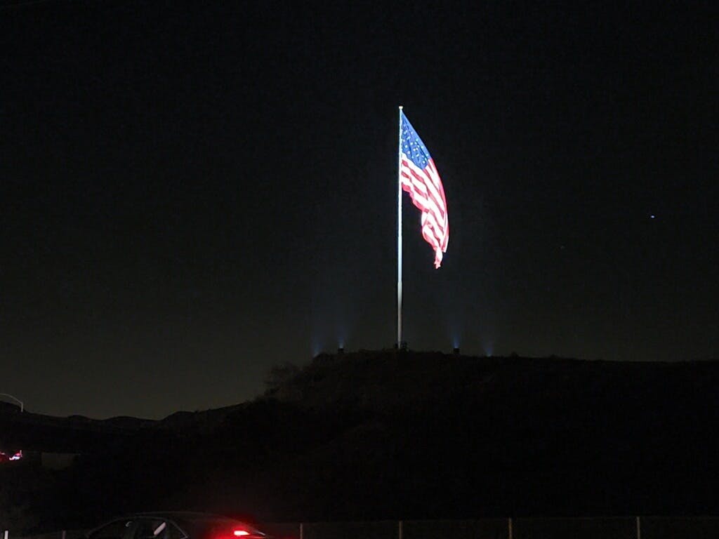 Nigh time View of American Flag.JPG