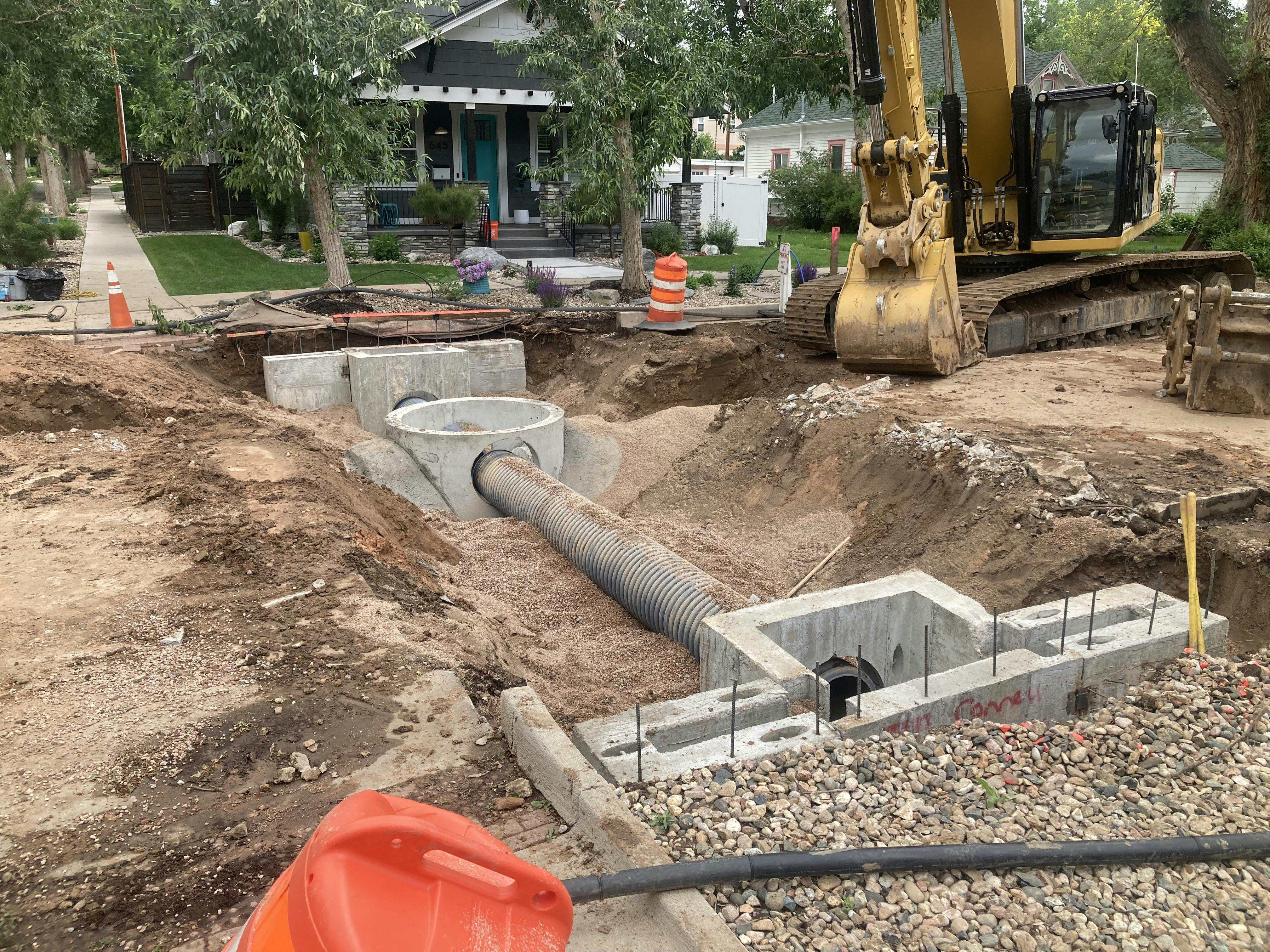 Inlet installation at W. 4th Street and N. Franklin Avenue