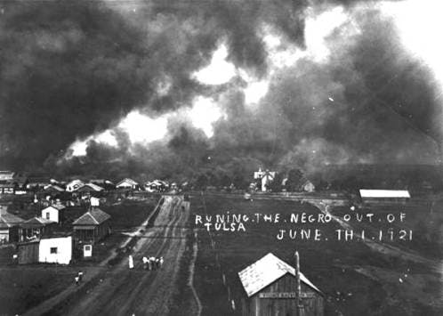 1921 Tulsa Race Riot smoke from fires
