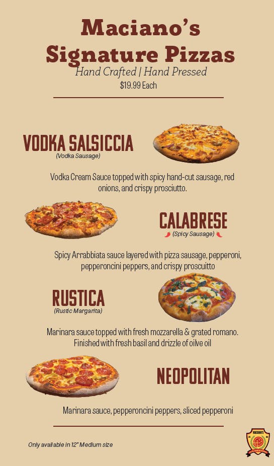 Maciano’s Pizza & Pastaria