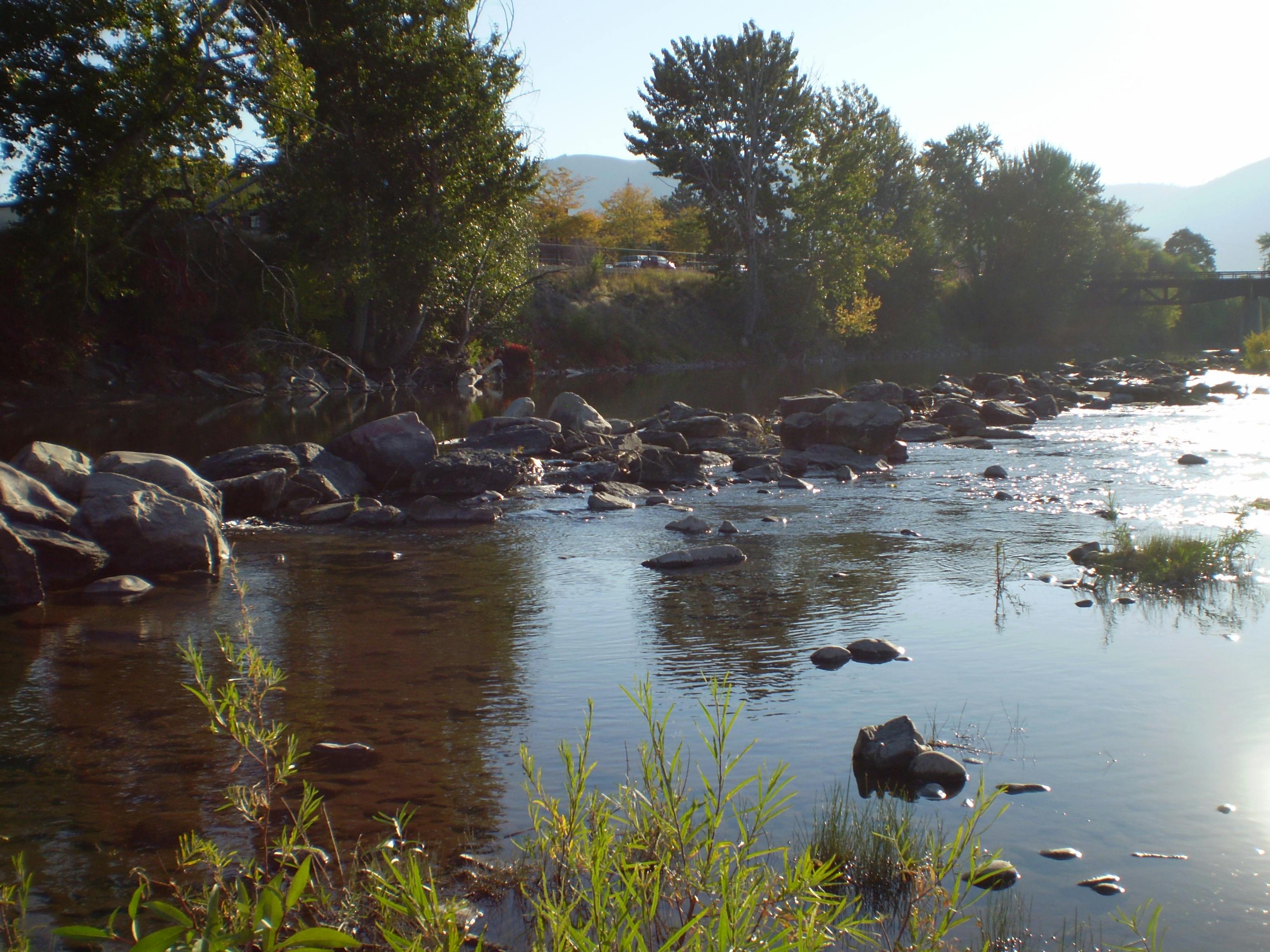 Diversion dam--after 2009 rock replacement.