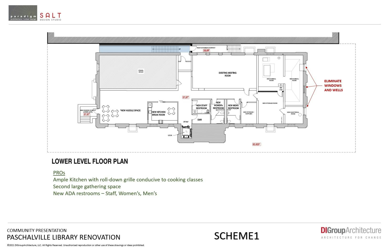 Lower Level Floor Plan - Scheme 1