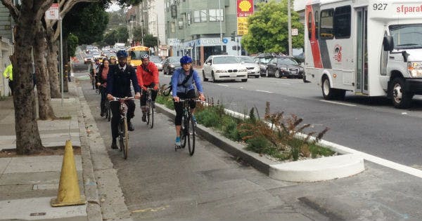 Protected Bike Lane Example