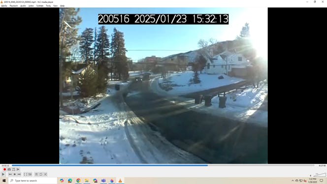 Cars pass successfully in the narrowest part of the Pinal road following sidewalk construction.