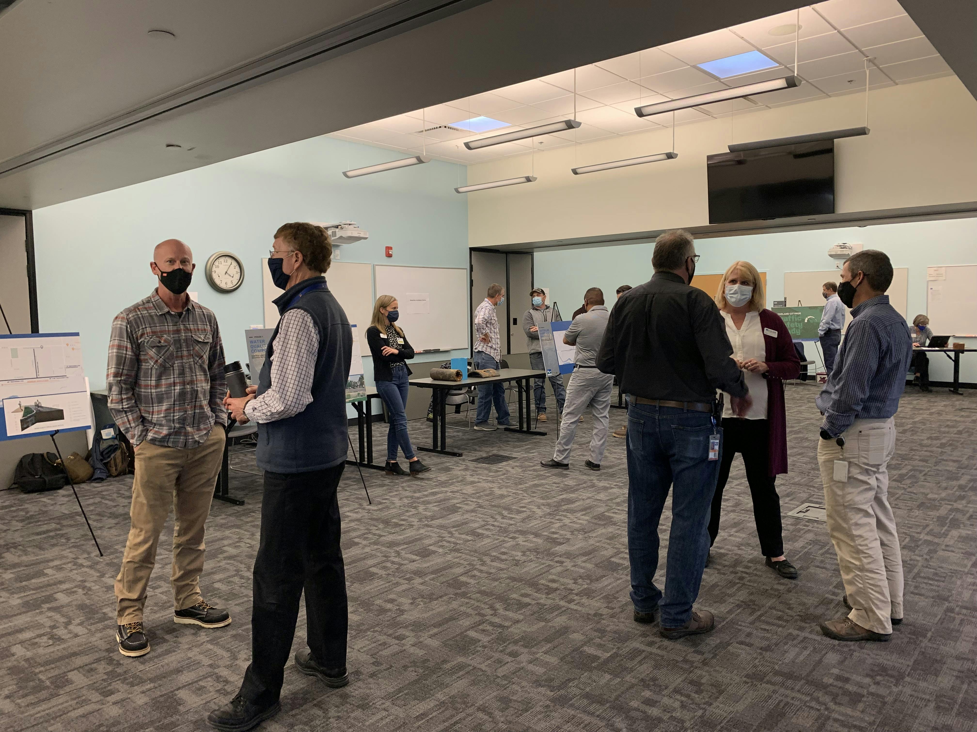 Residents gather at the project open house on November 8, 2021.