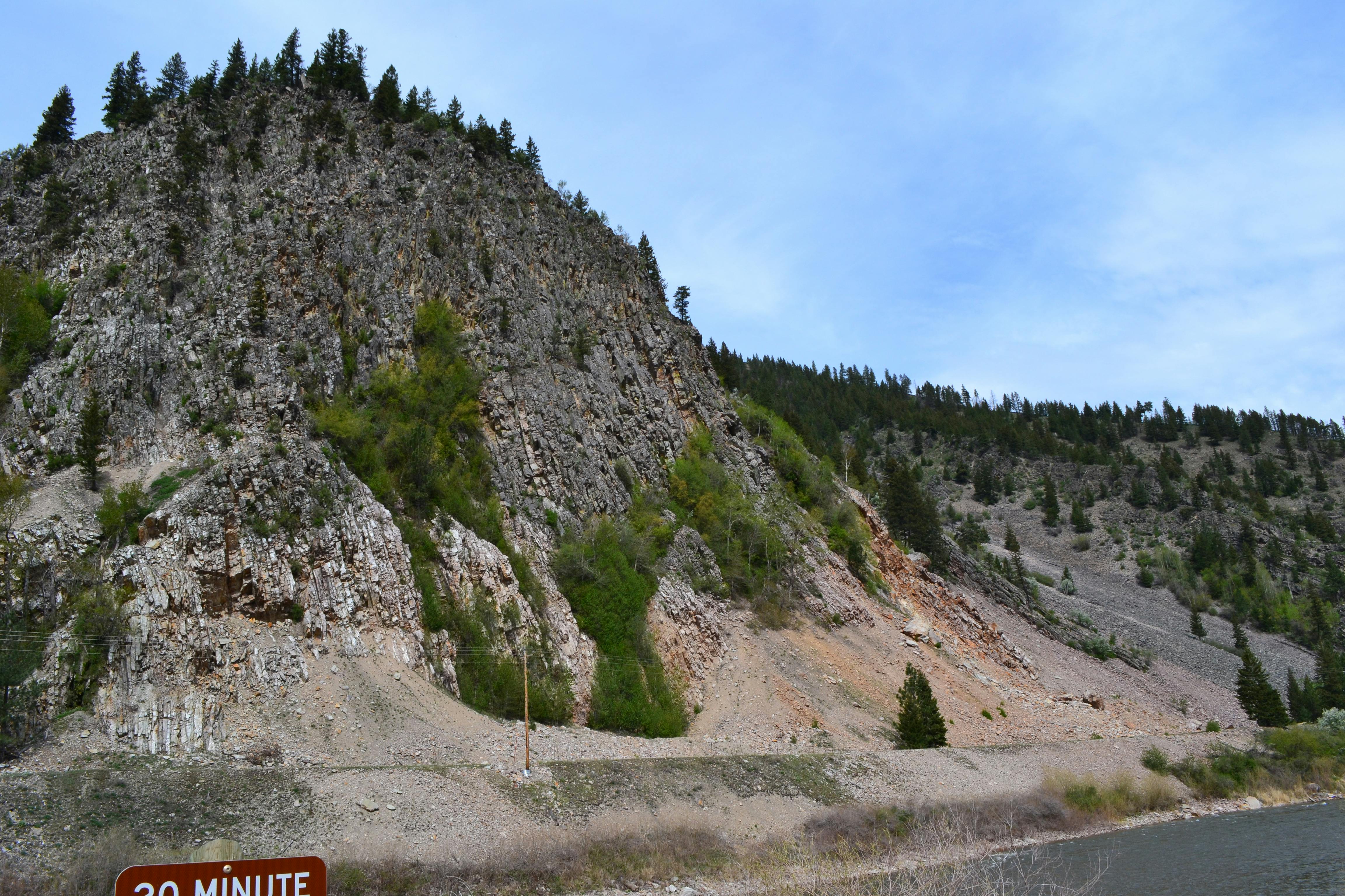 County property with steep cliff