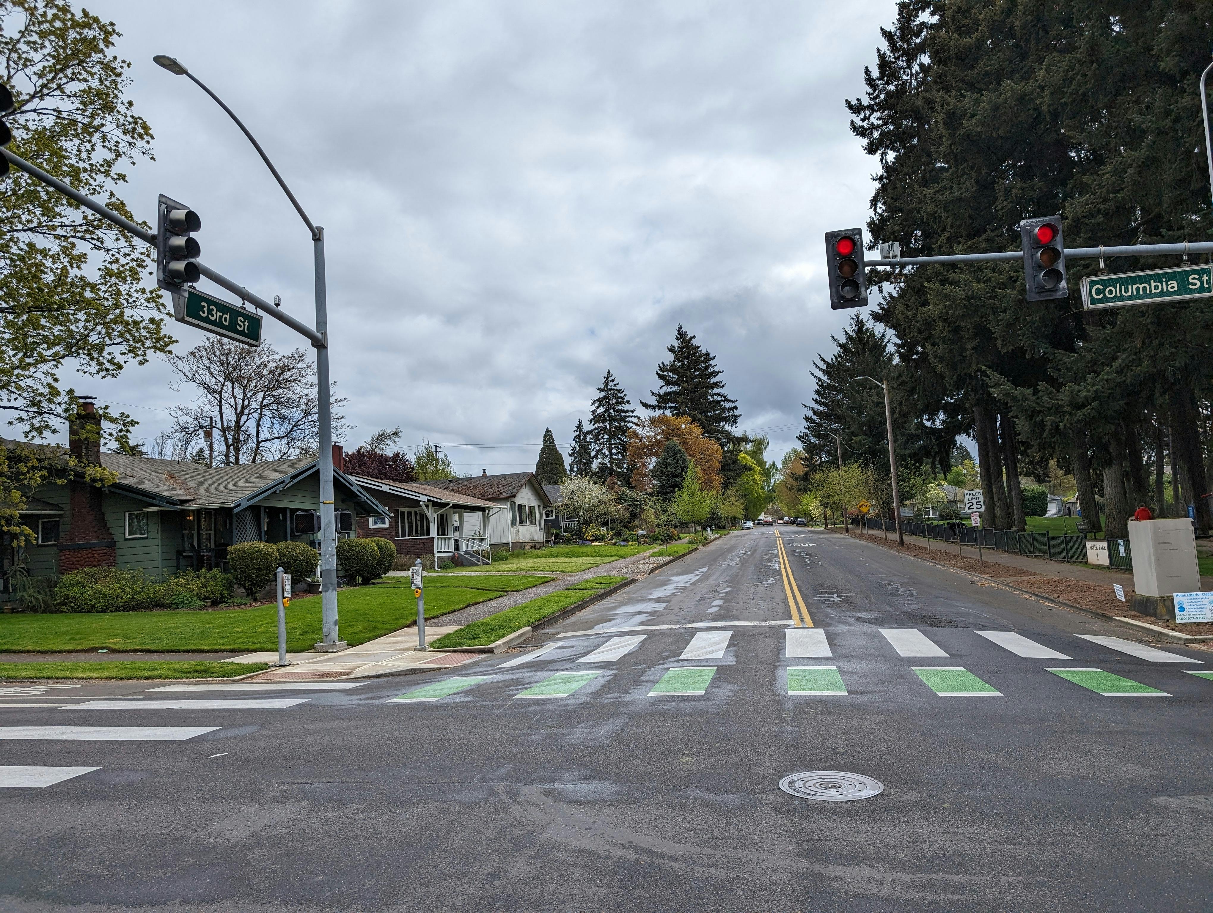 The intersections on 29th and 33rd Streets with Columbia Street creates an opportunity to seamlessly connect with existing low-stress network routes.