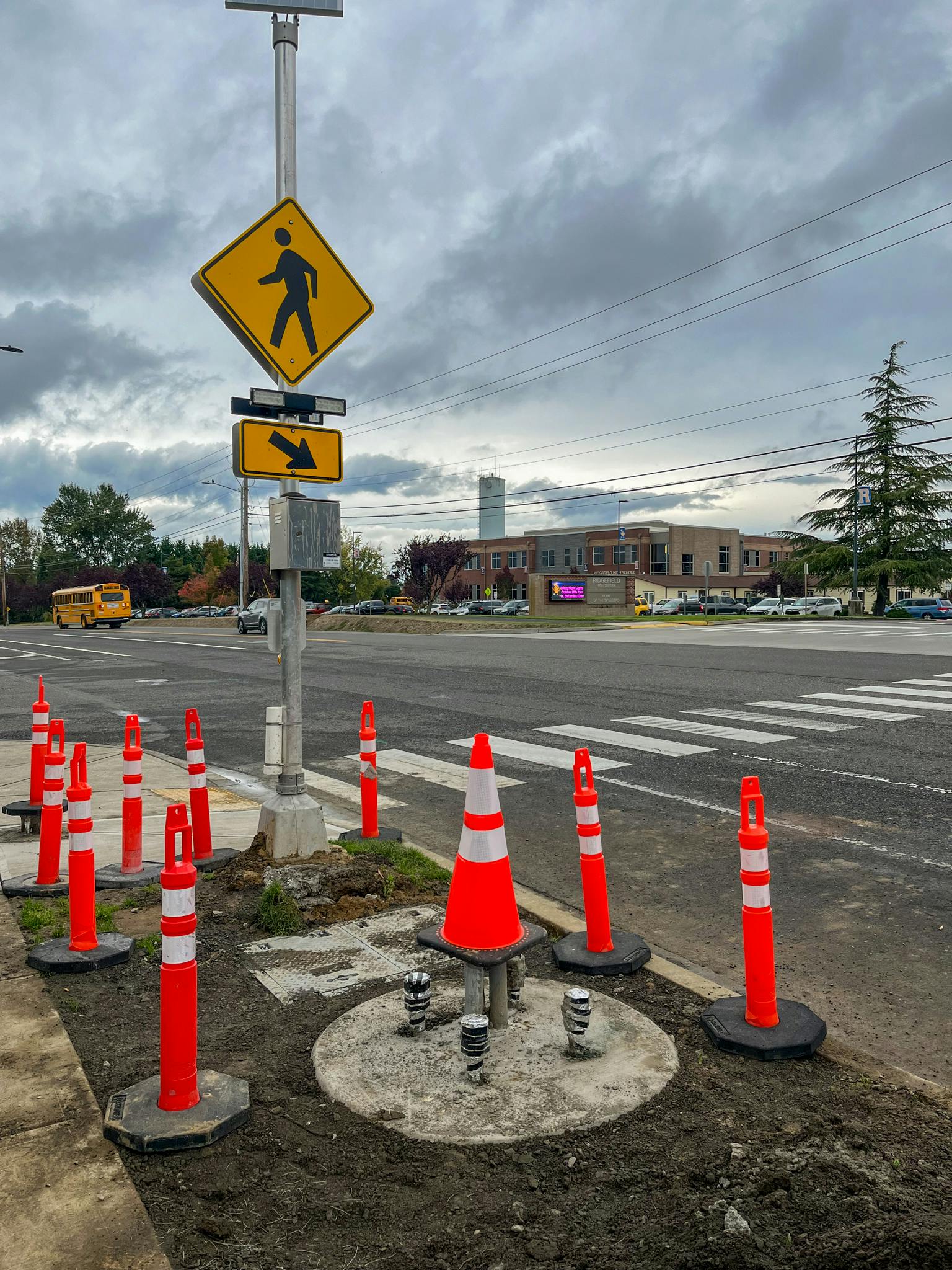 Foundation for new Pedestrian Signal, Hillhurst Road at RHS