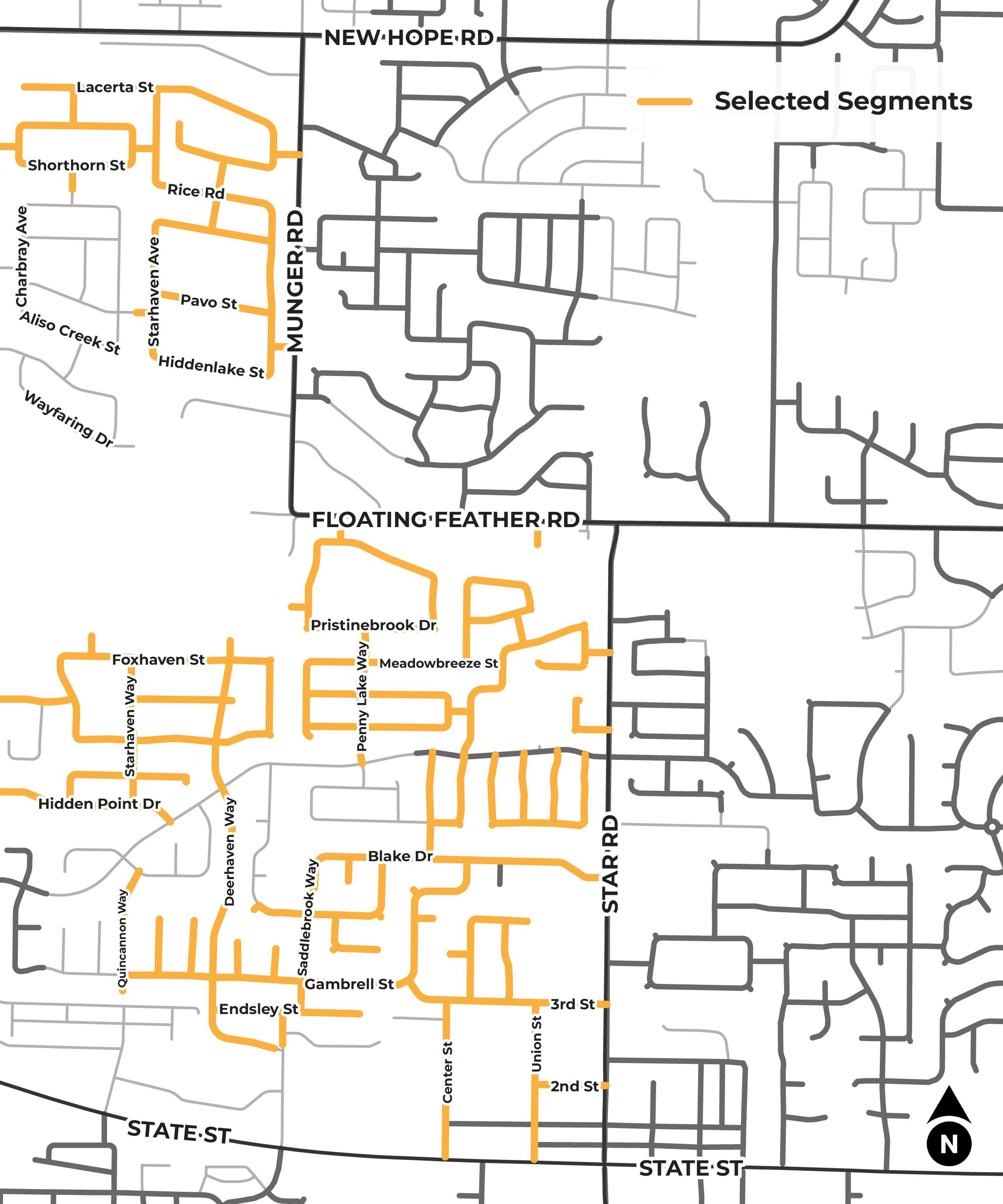 2026 Maintenance Slurry Seal Area Map