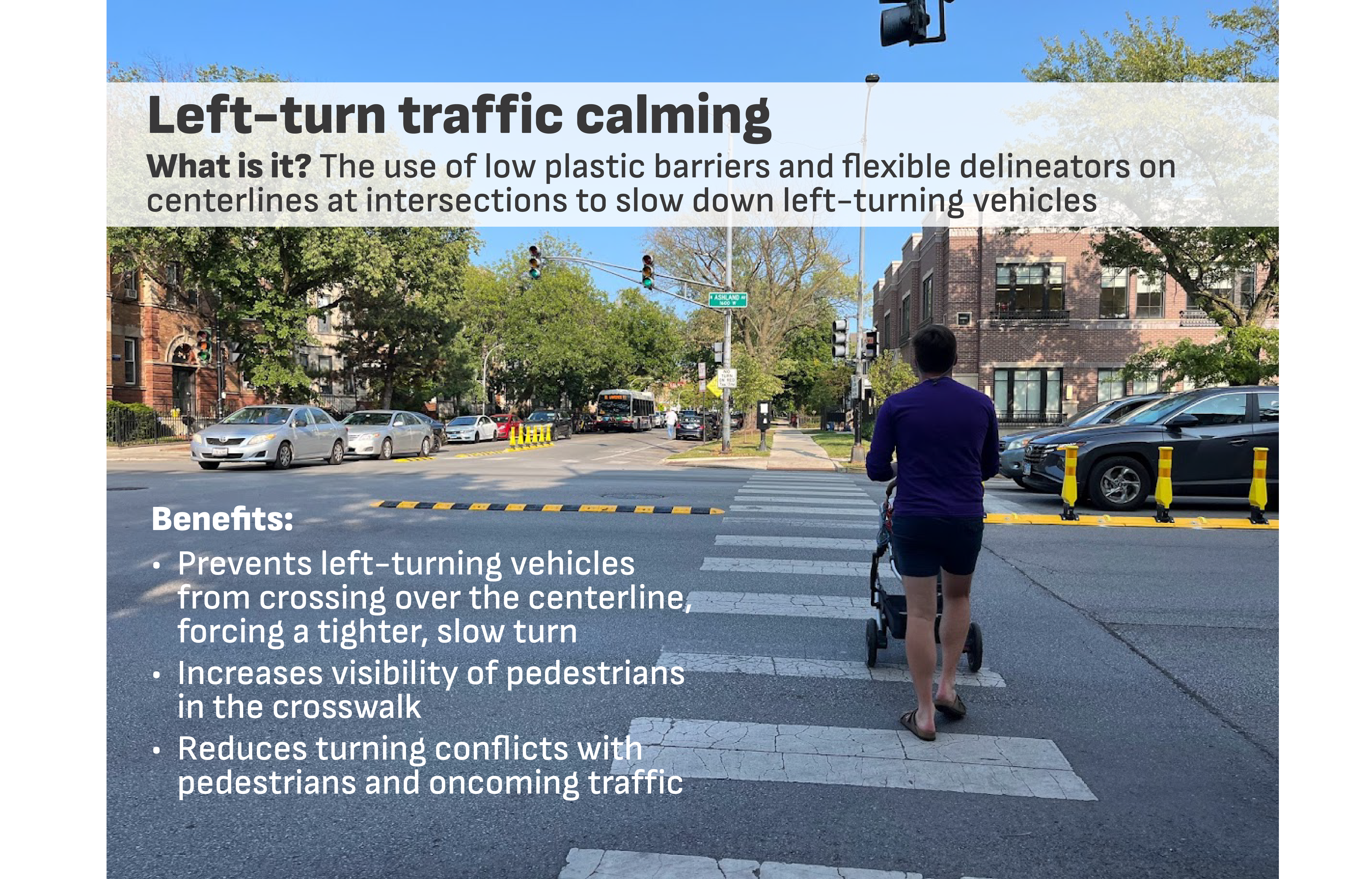 Left-turn traffic calming