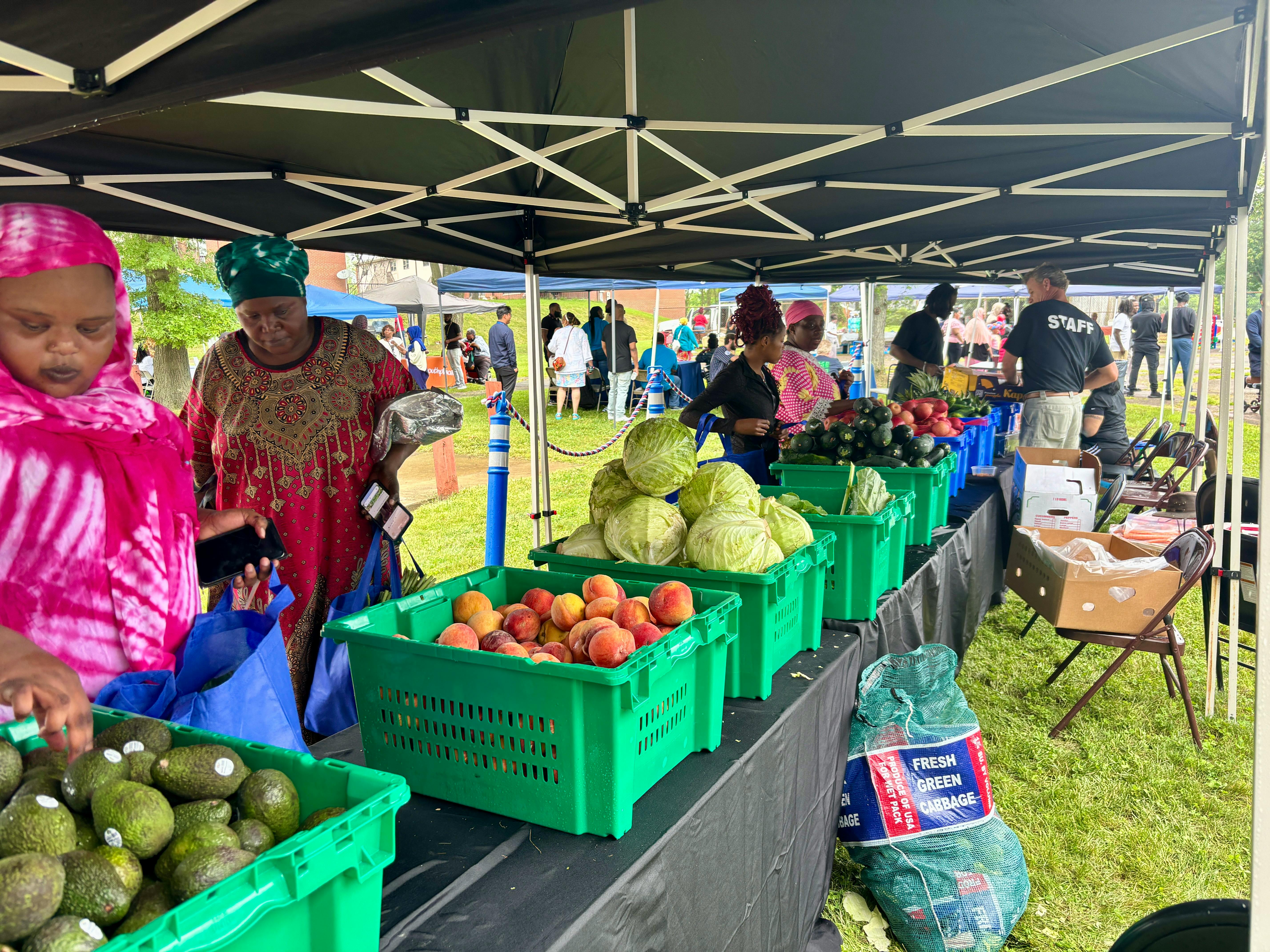 Highmark Wholecare provides free groceries to residents at a Northview Heights Community Day event.