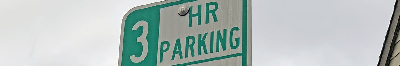 Three Hour Parking sign