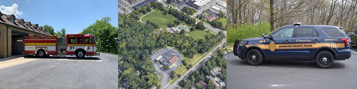 Fire/Police Vehicles and Wyman Woods