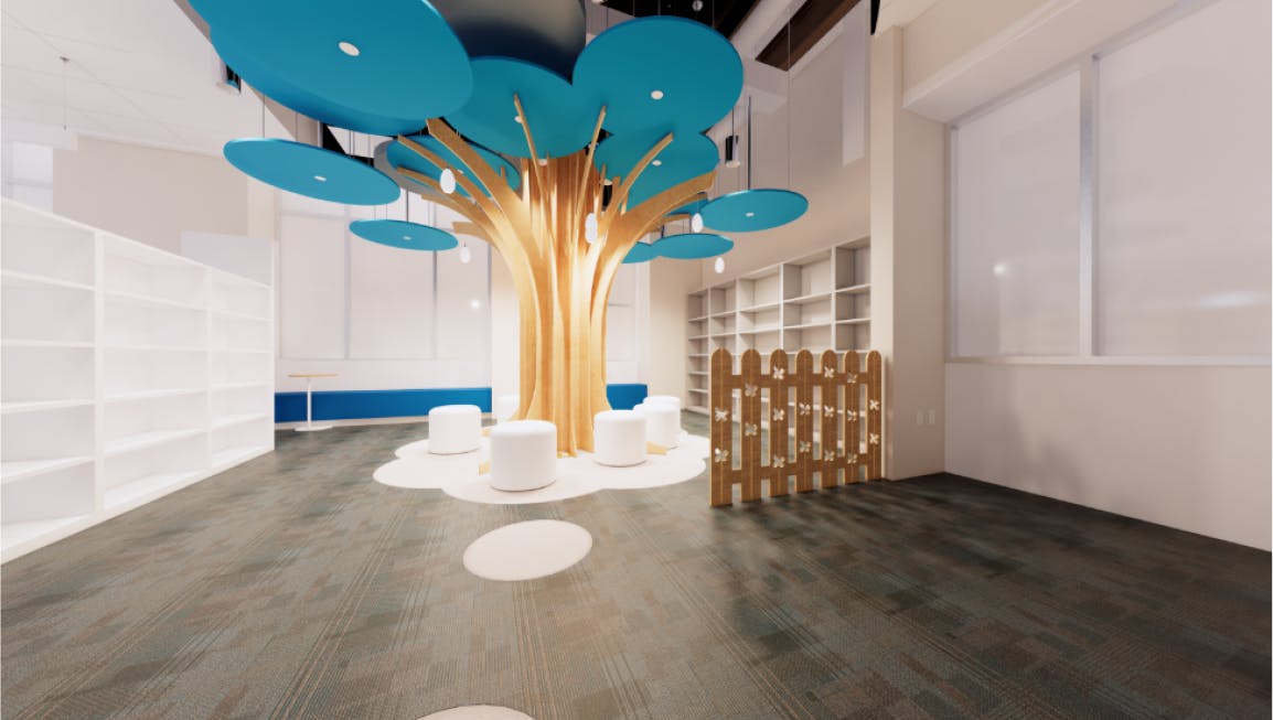 Learning Tree in the new Children's Library