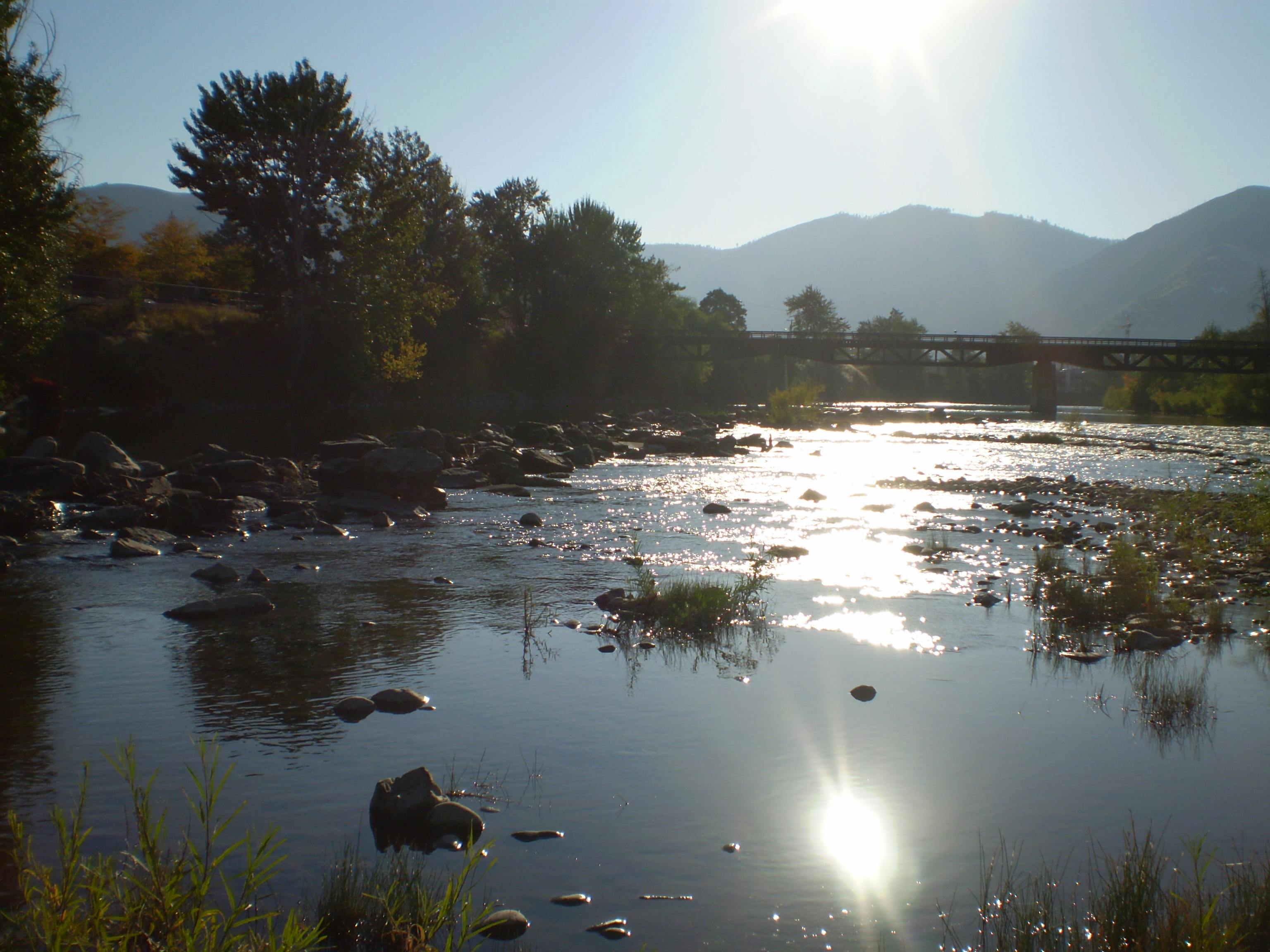 Diversion looking toward railroad bridge - 2009.