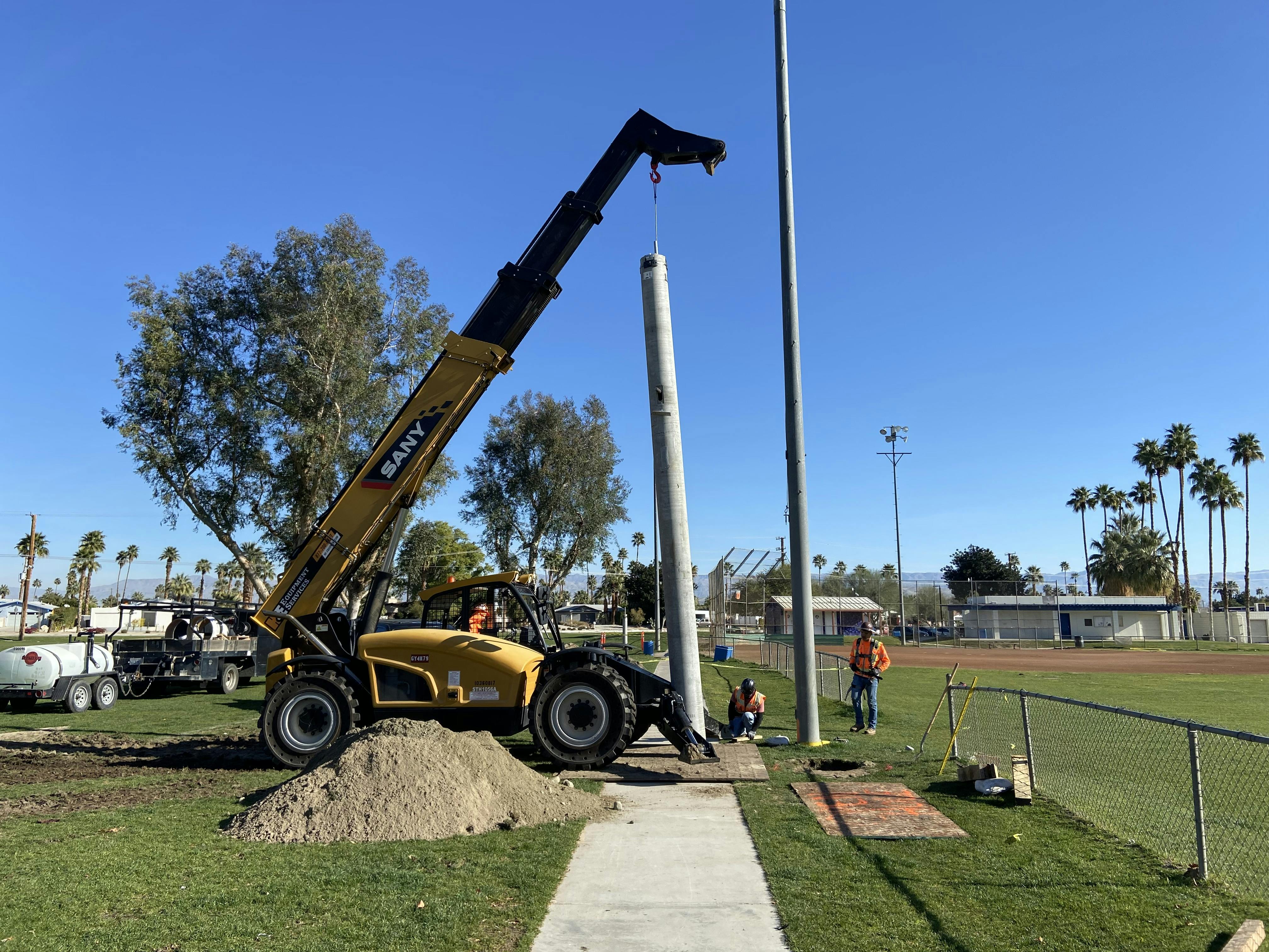 Base that the new light sits on