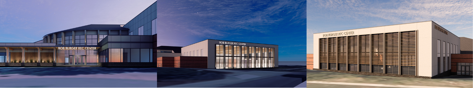 Concept images for the renovated Recreation Center