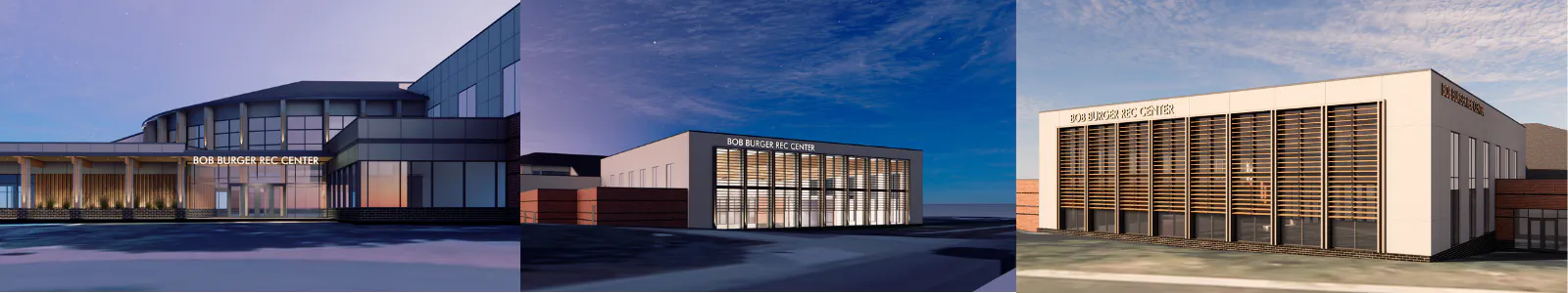 Concept images for the renovated Recreation Center