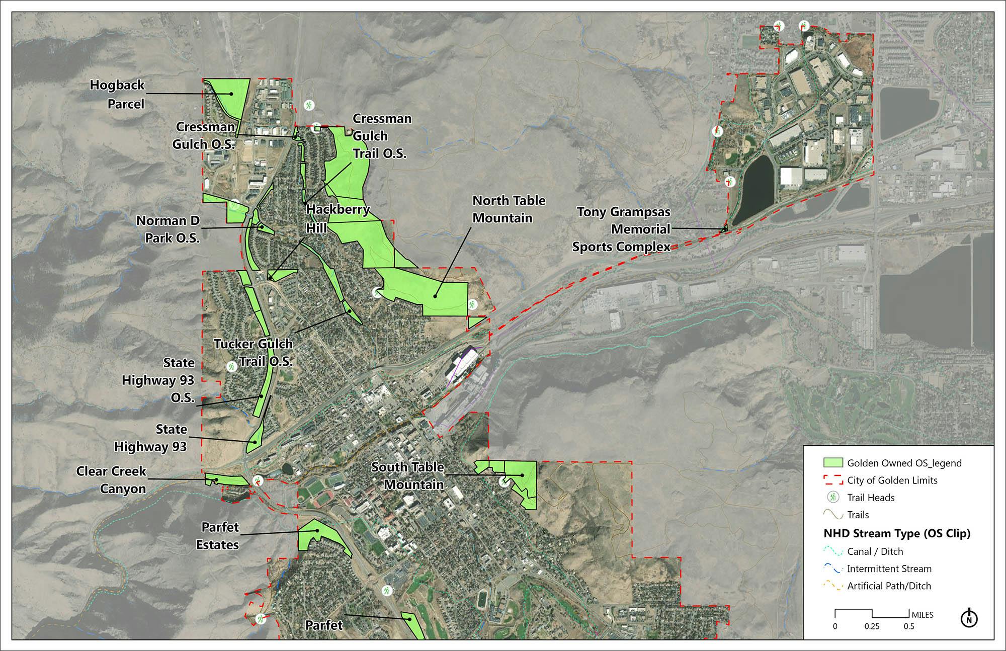 North Golden Open Space Map