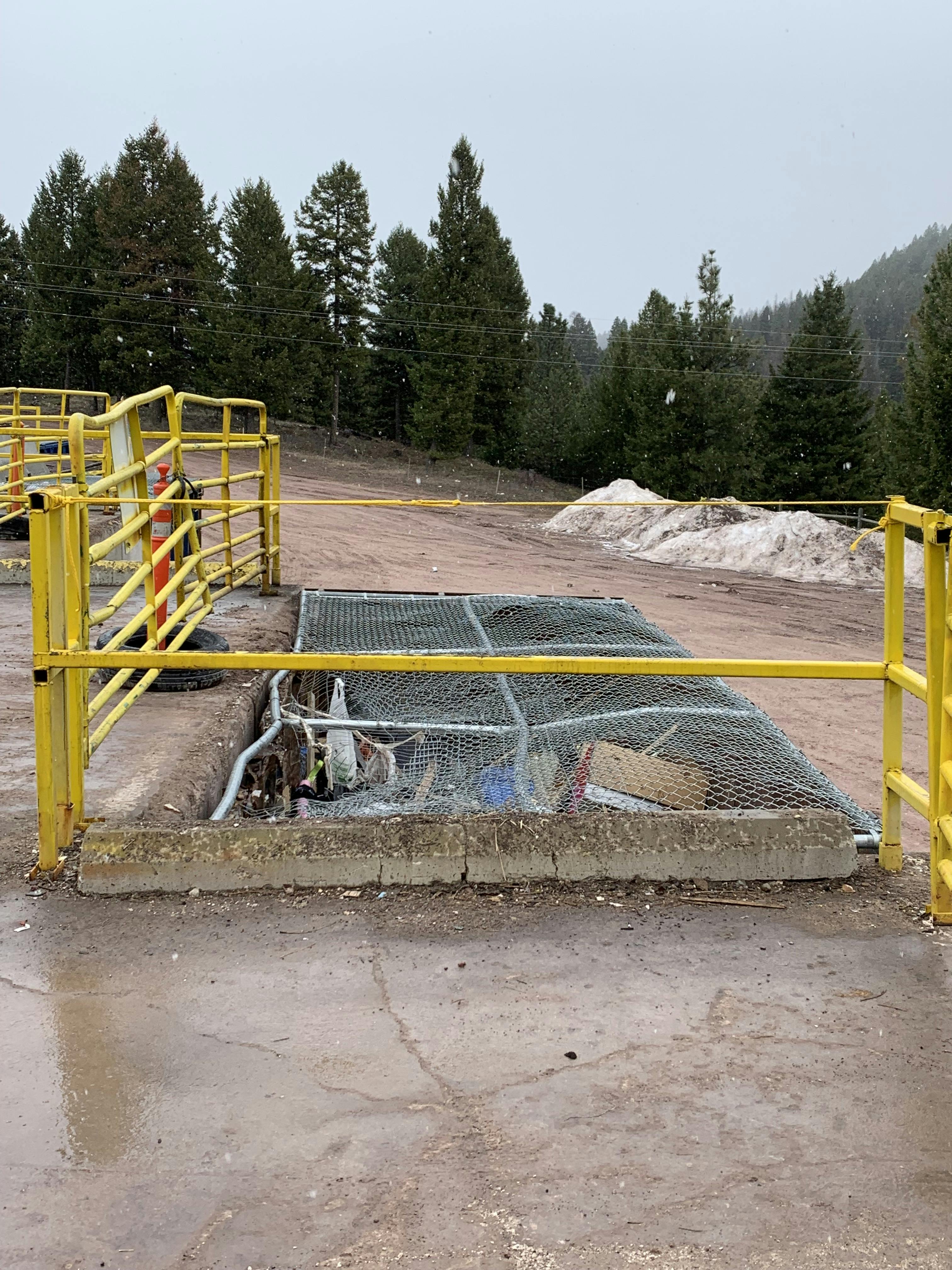 Garbage Bin From Drop Off Pad