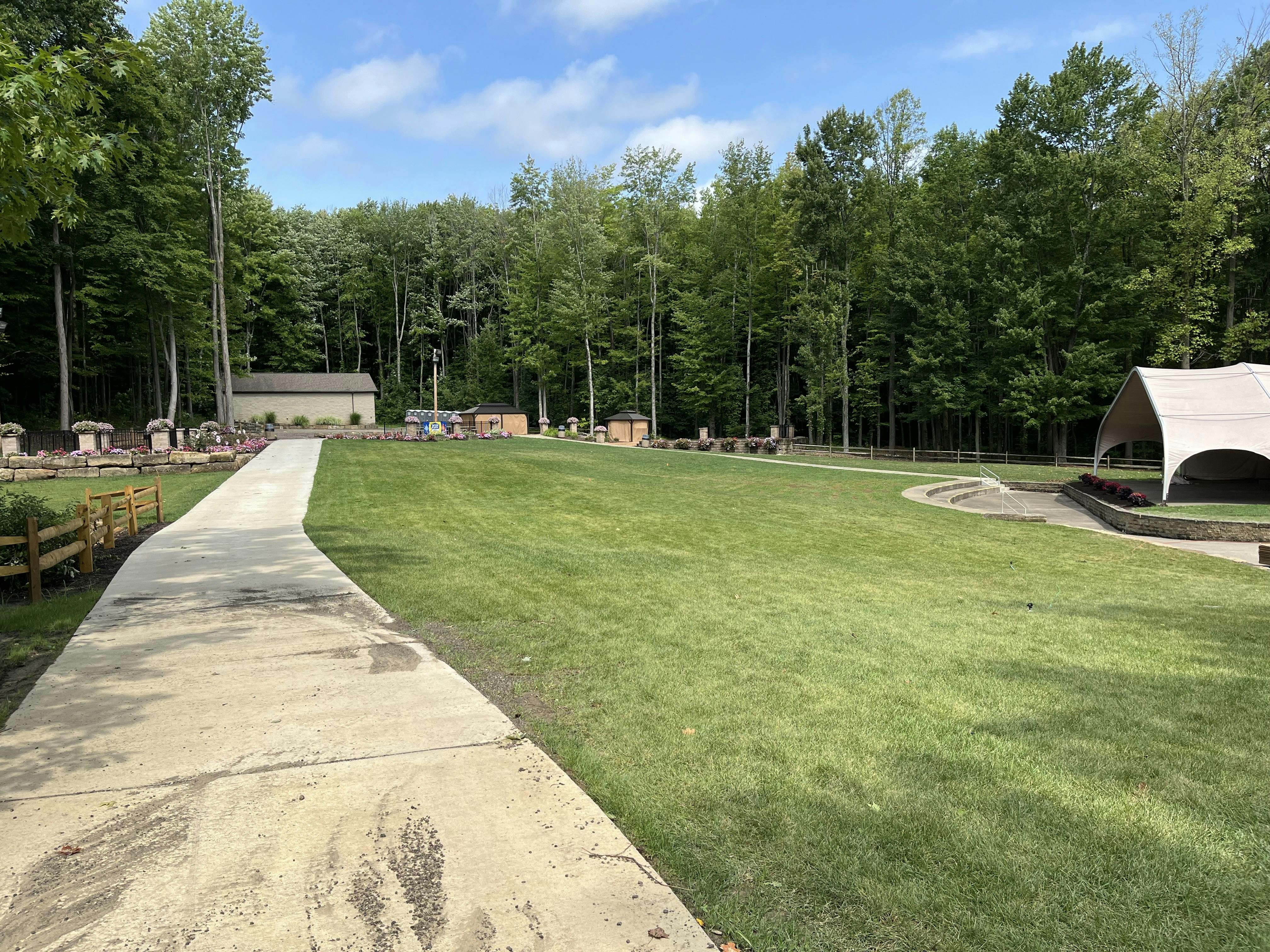 New 10’ wide ADA (less than 5% grade) entrance path 