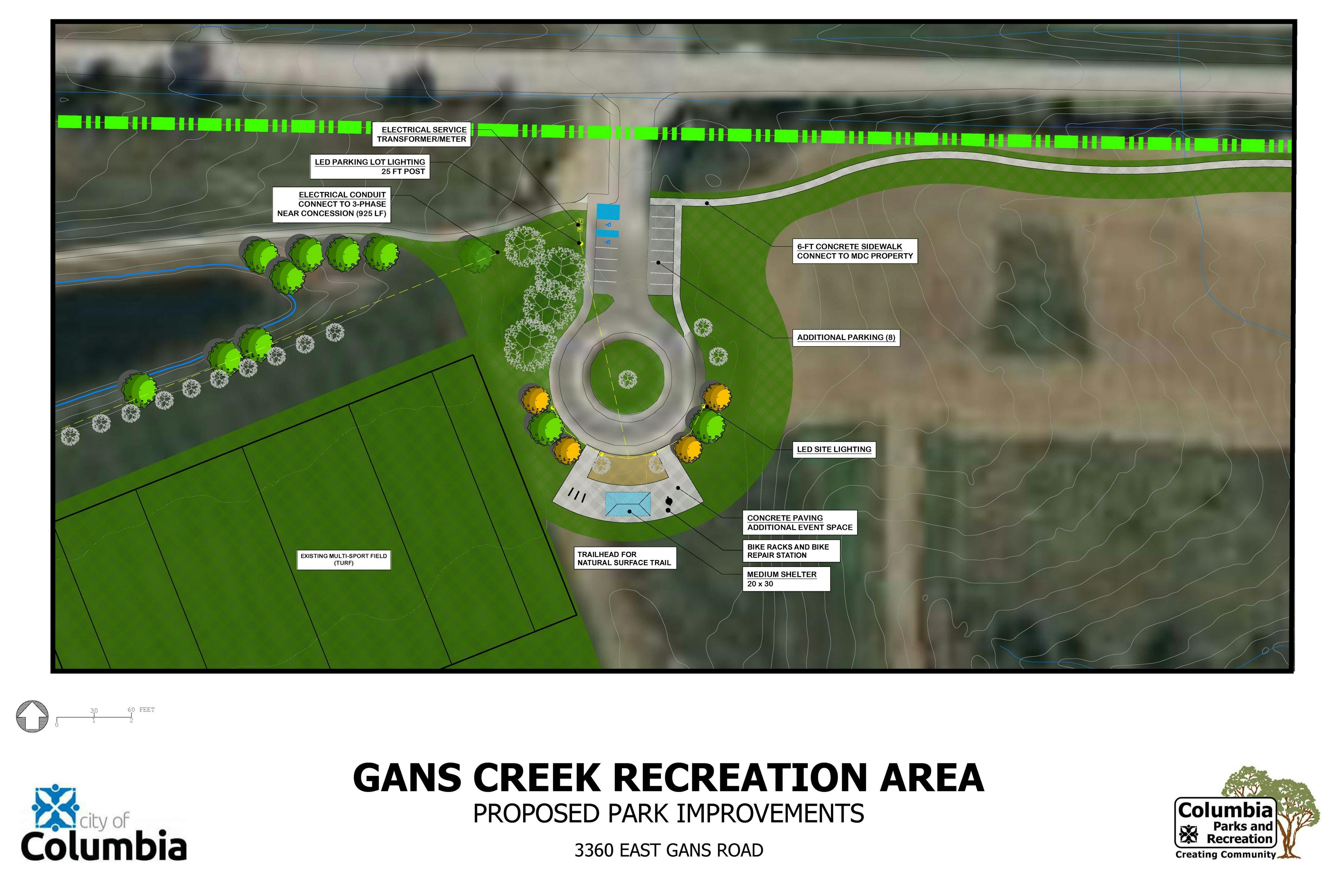 Gans Creek Recreation Area round about view