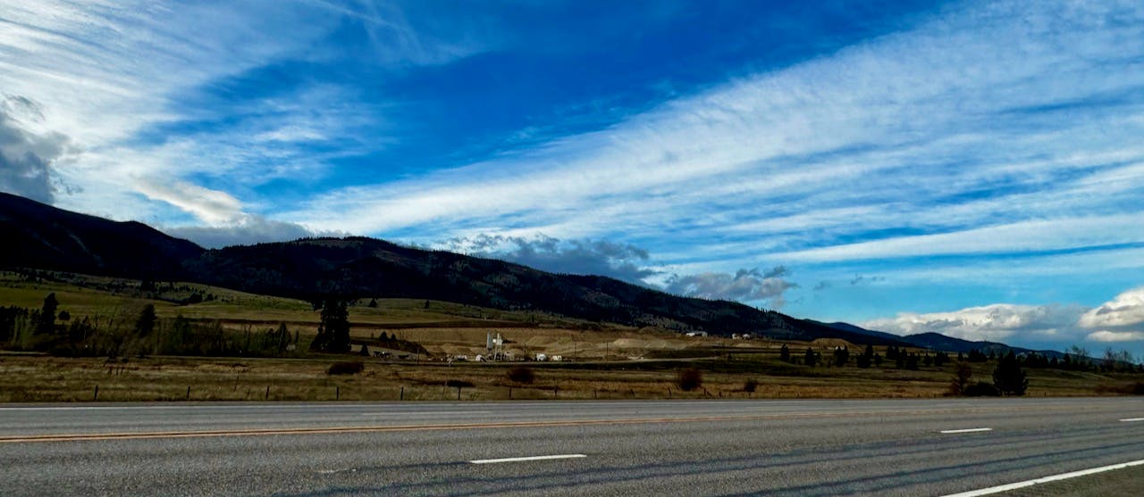 From Hwy 93_across from site