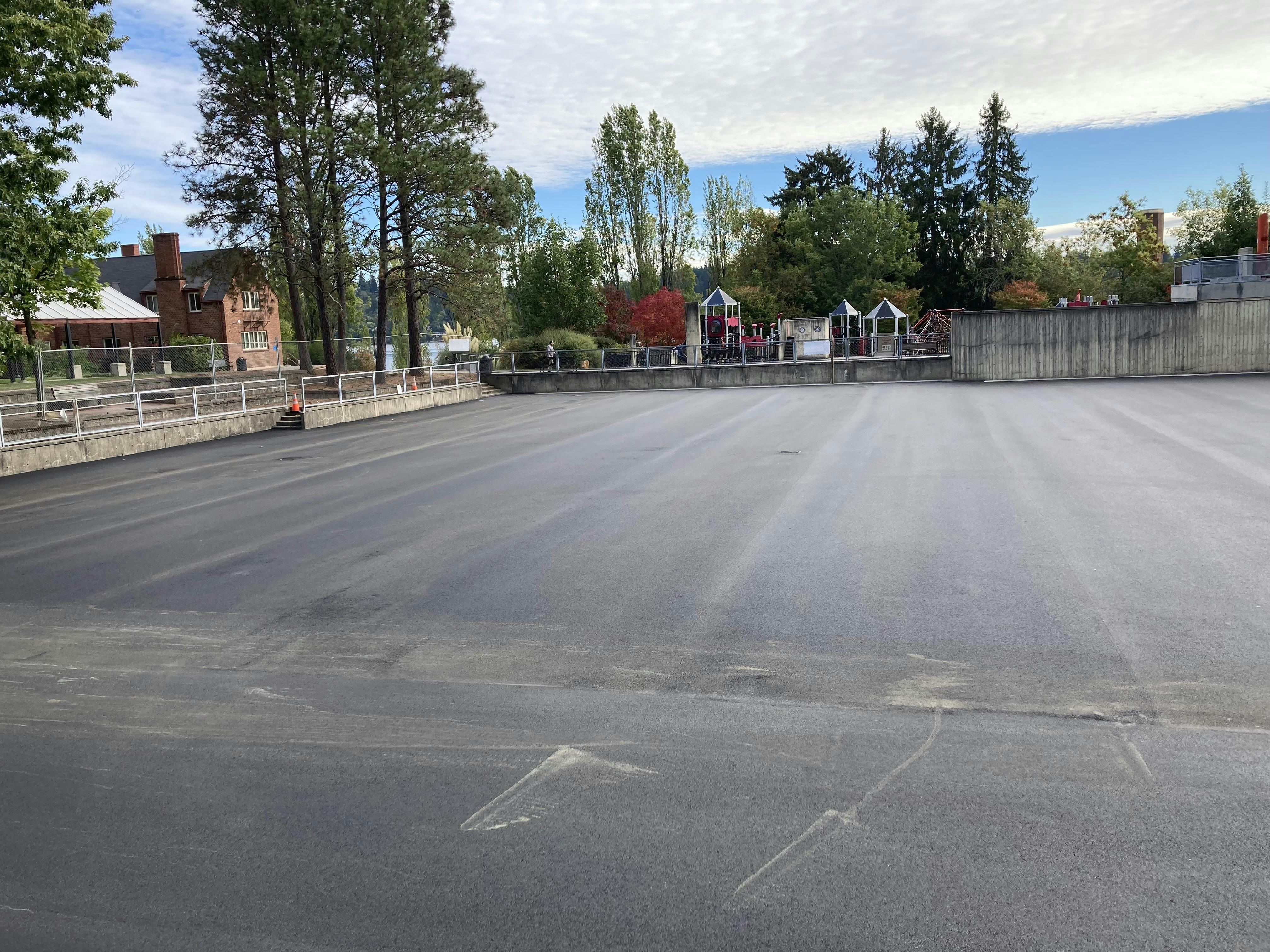 Completed asphalt paving