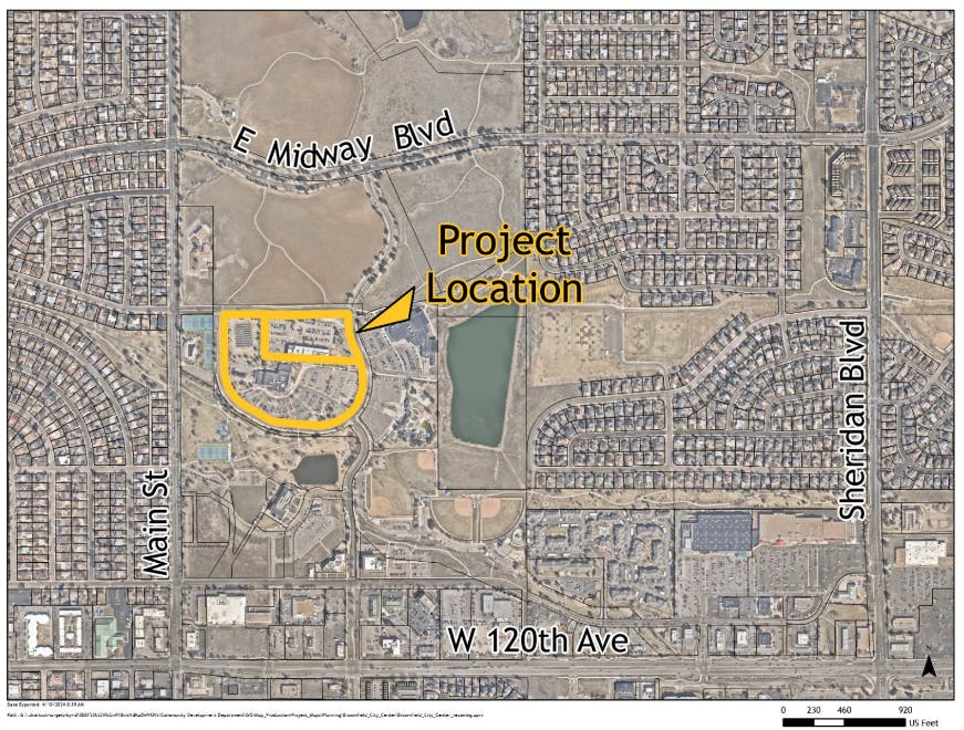 Project Location for City and County and Police Building Rezoning