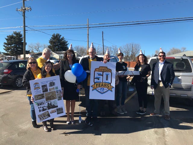 Our first 50th Anniversary Pop-up Party was at the Carmody Recreation Center. You never know where we will pop up. Just be ready for a quick 20-minute celebration – anywhere!