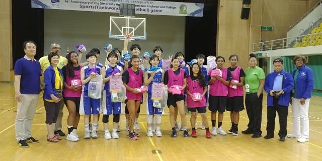 Girls Basketball Team in Korea