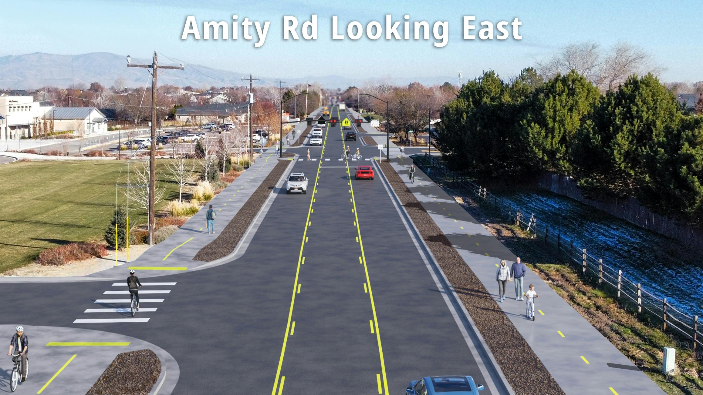 Proposed Pedestrian Hybrid Beacon at Amity Elementary School.