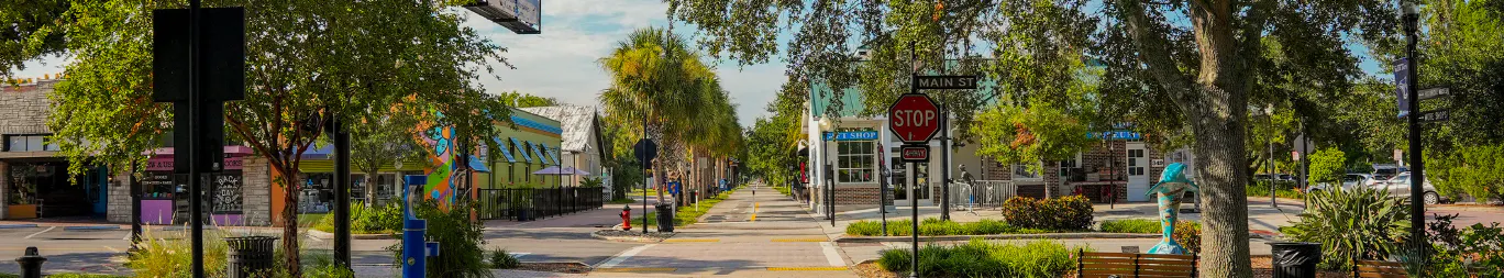 Photo of the Pinellas Trail near Dunedin's Main Street