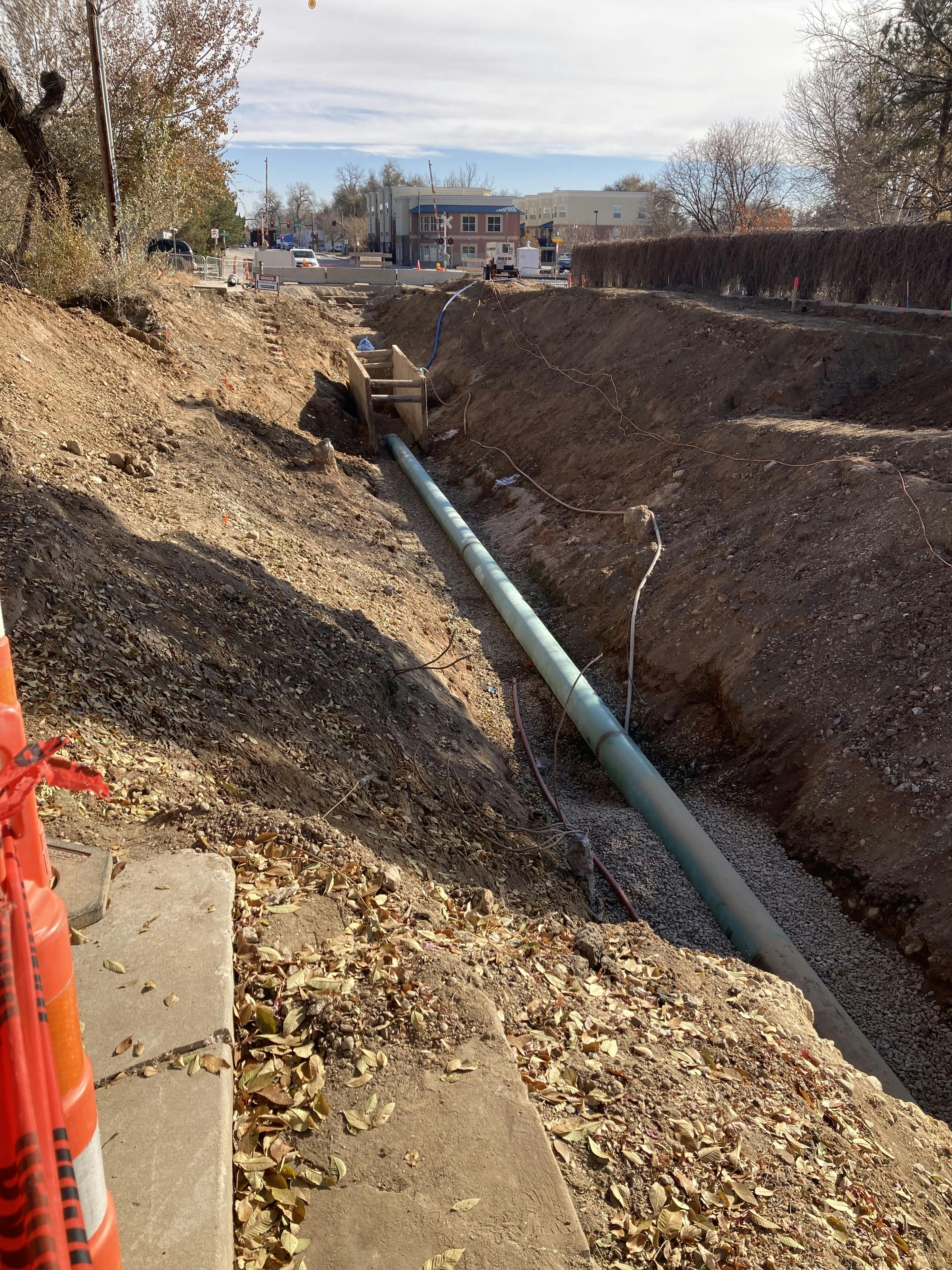 November 2022 - Waterline crossing the Greeley Loveland Irrigation Canal, casing pipe.