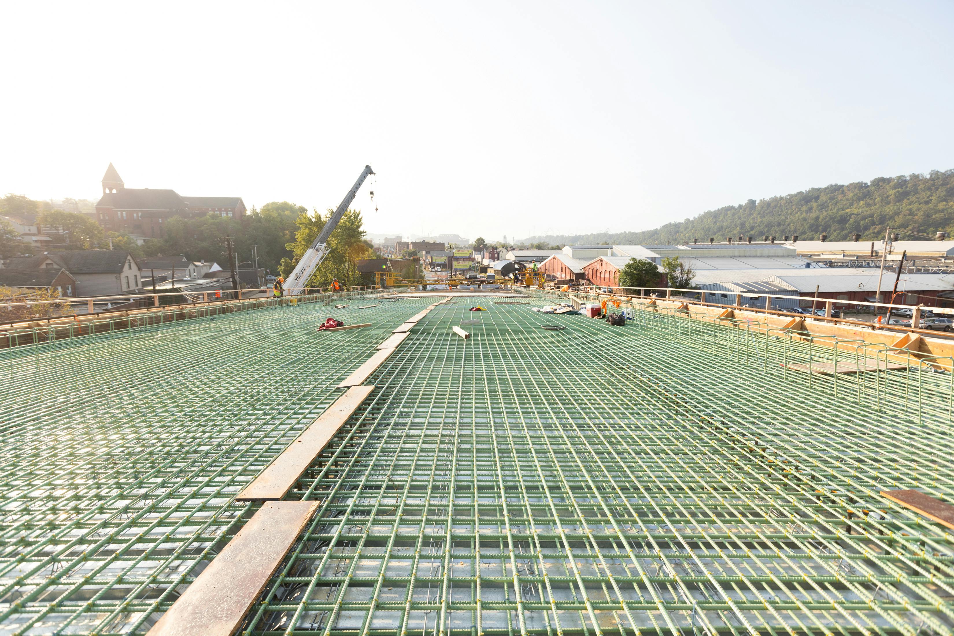 Braddock Avenue/Kenmawr Avenue ramp rebar