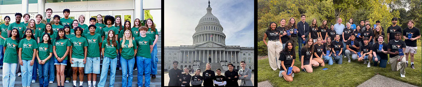 Youth Advisory Council Members, trip to Washington D.C.
