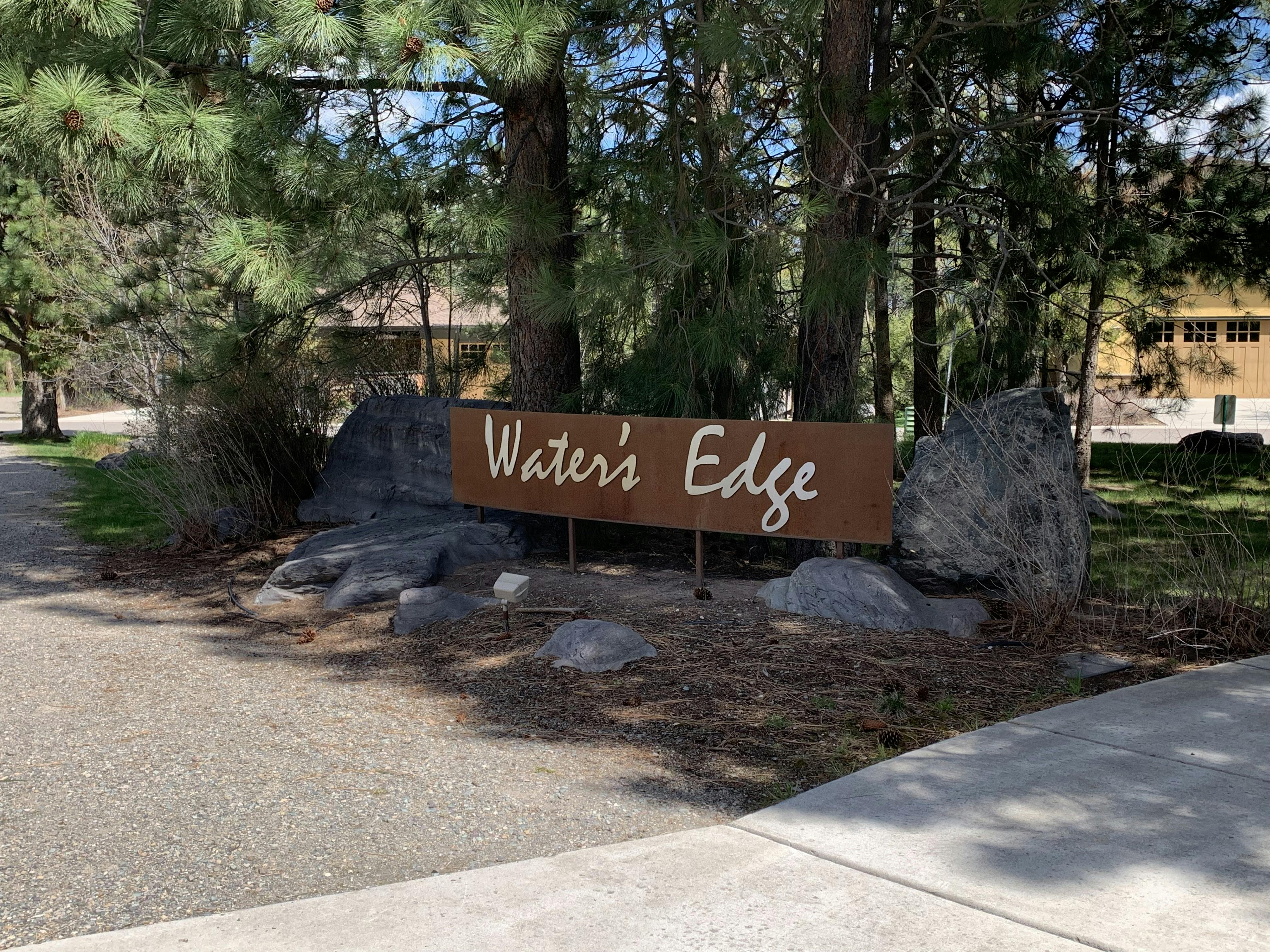 Water's Edge Subdivision Sign