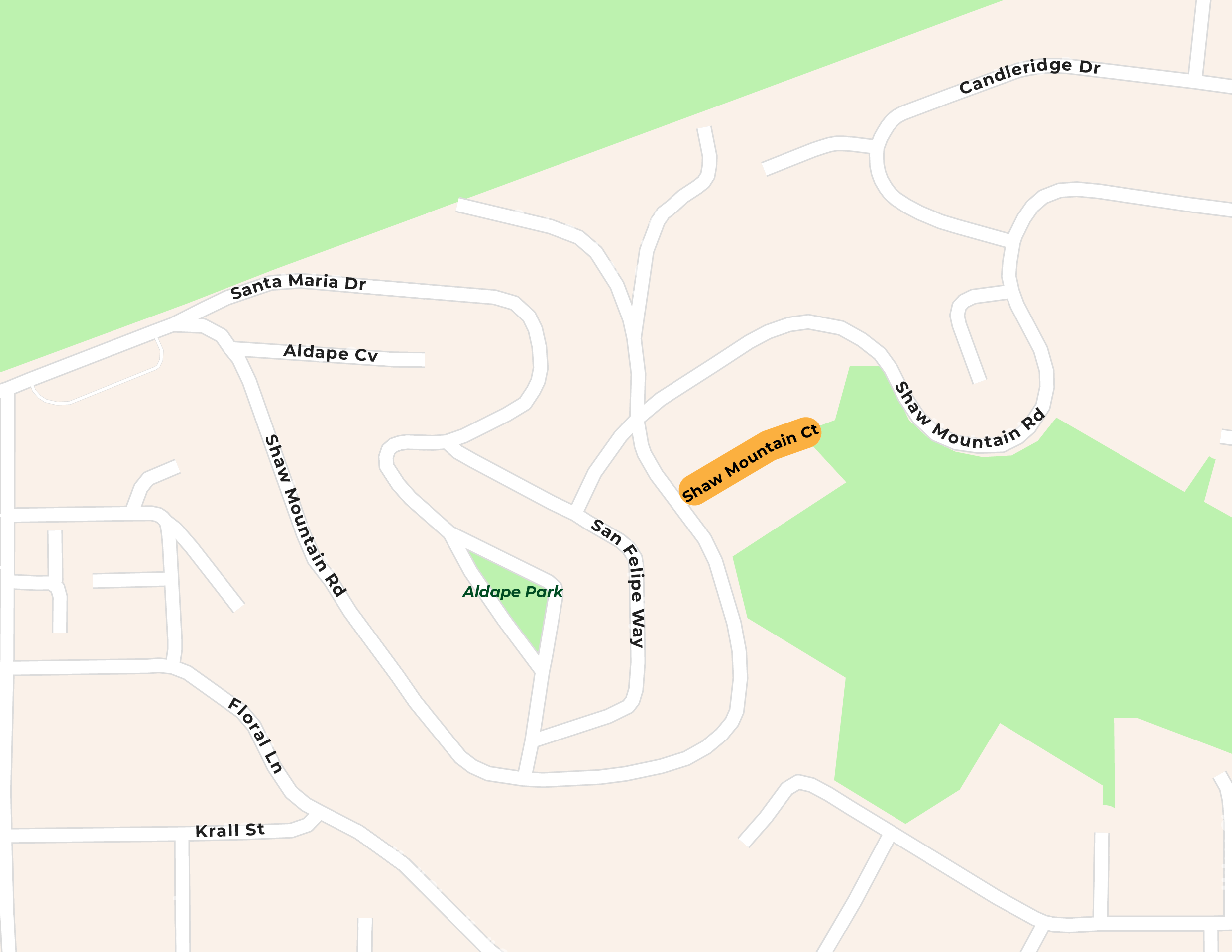 Shaw Mountain Cul-de-Sac Map