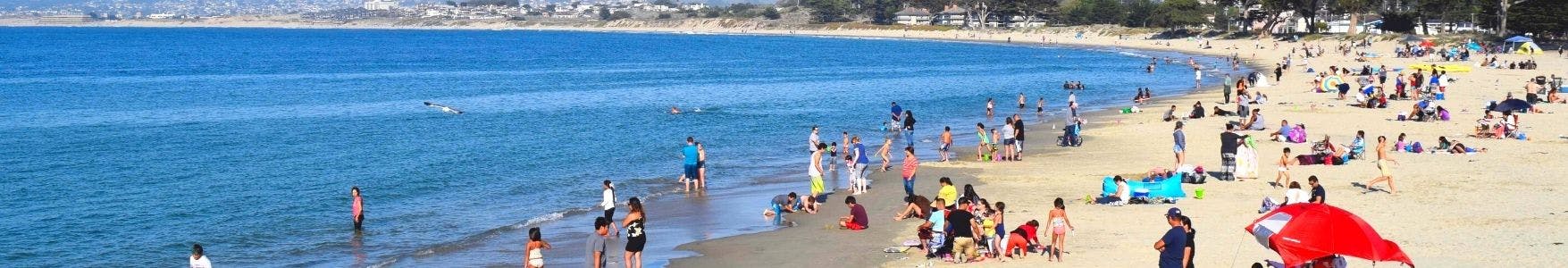 People enjoying Monterey State Beach