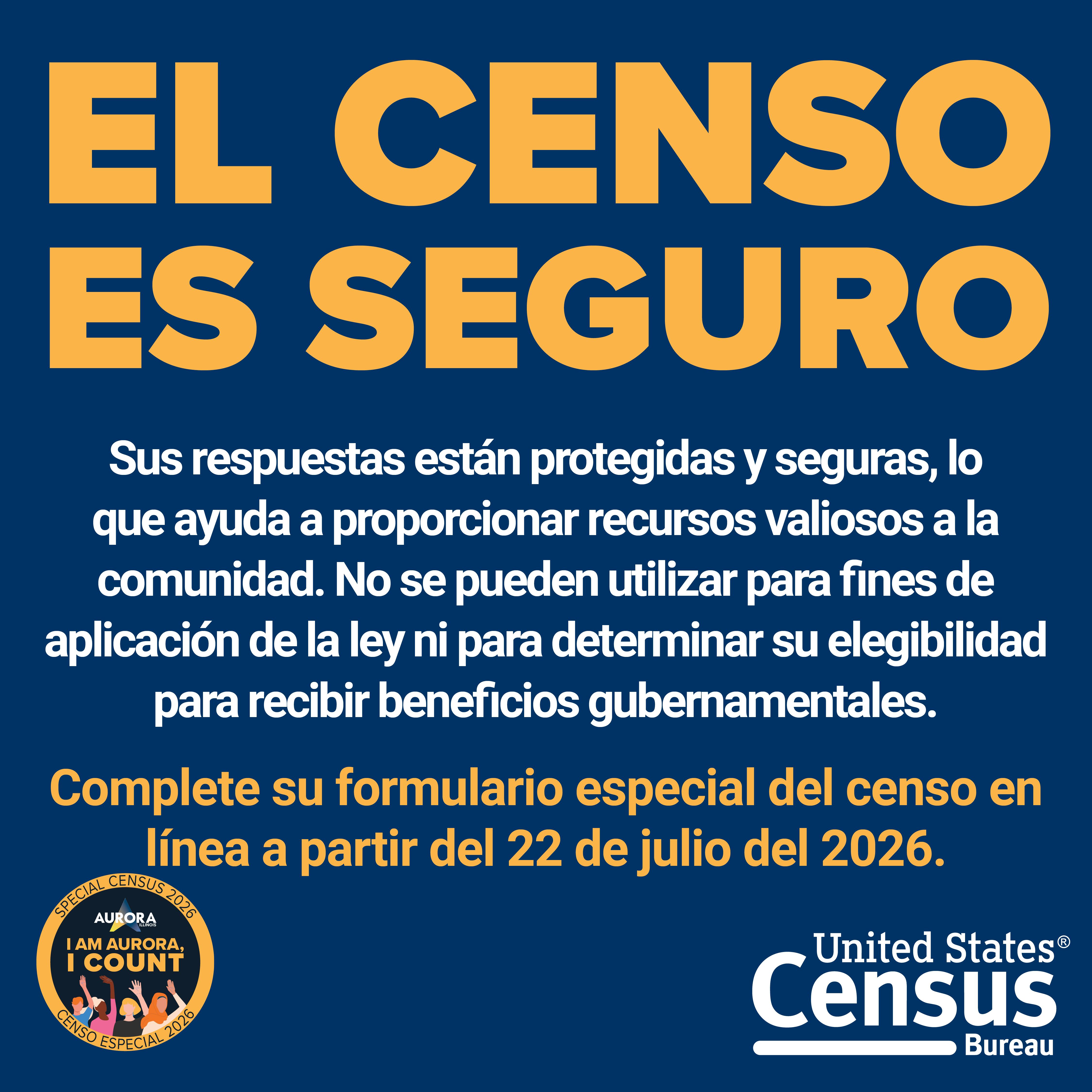 ¡El Censo Especial es Seguro!