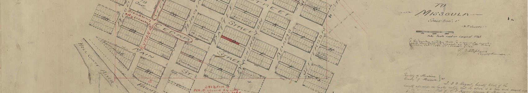 Original CH Higgins Townsite Subdivision, circa 1883