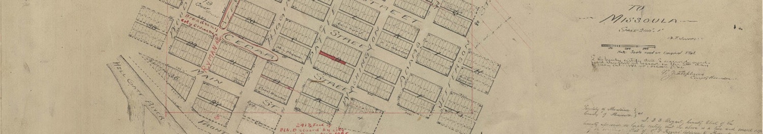 Original CH Higgins Townsite Subdivision, circa 1883