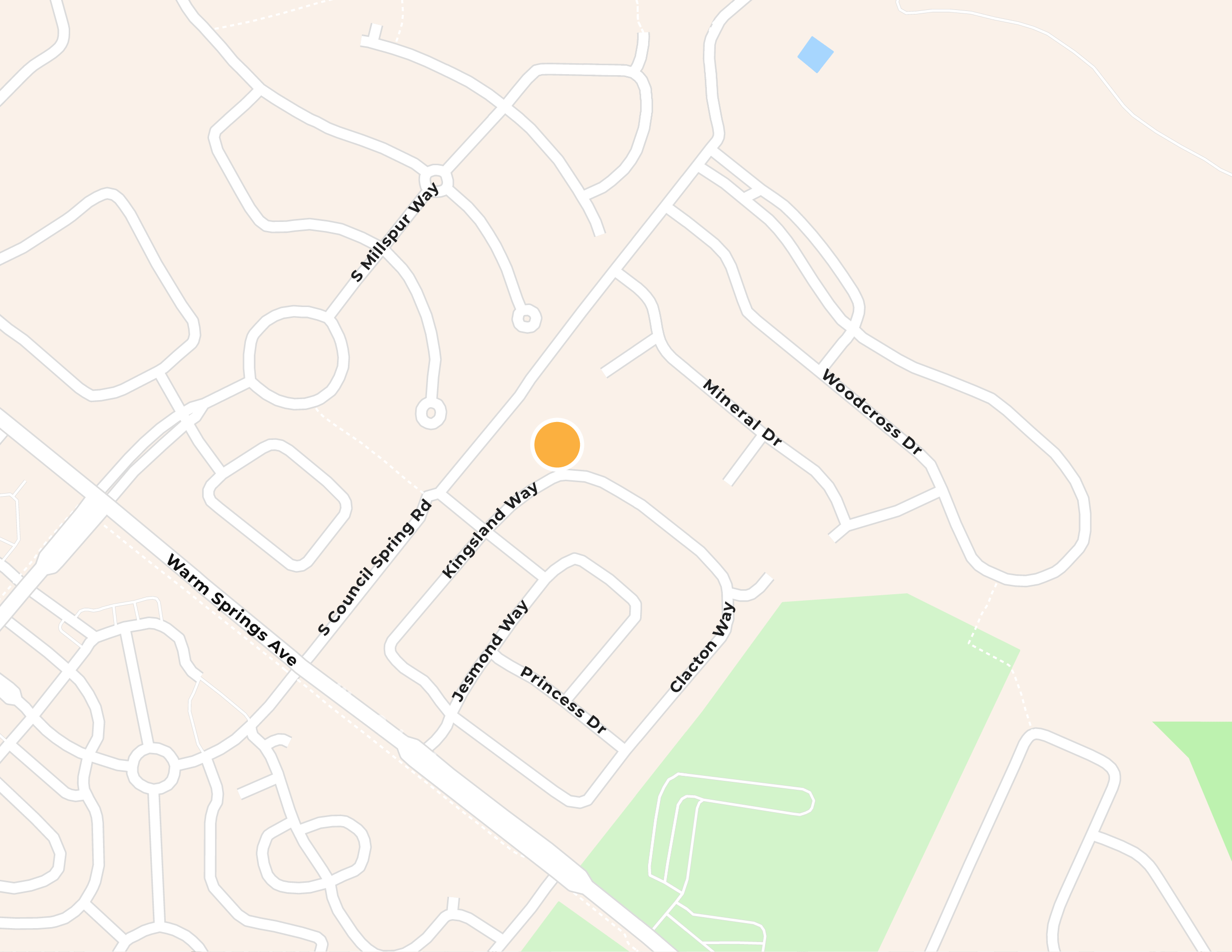 Kingsland Way Cul-de-Sac Map