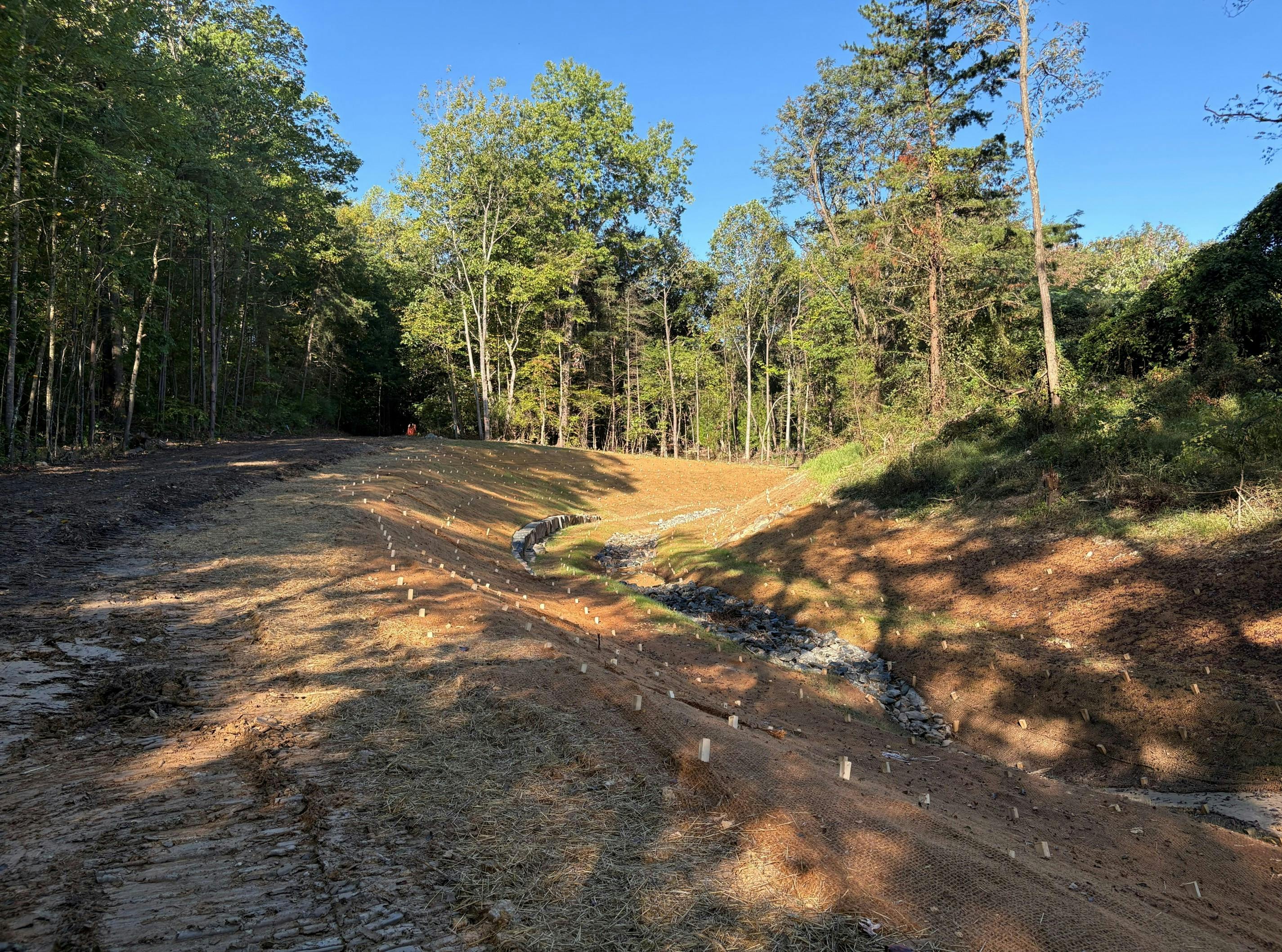 Chinn Park Stream during restoration construction