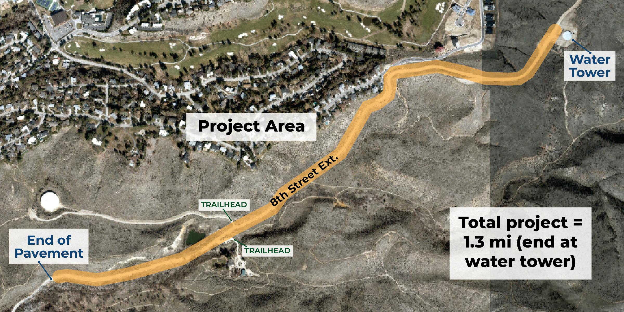 8th Street Extension Improvements Area Map