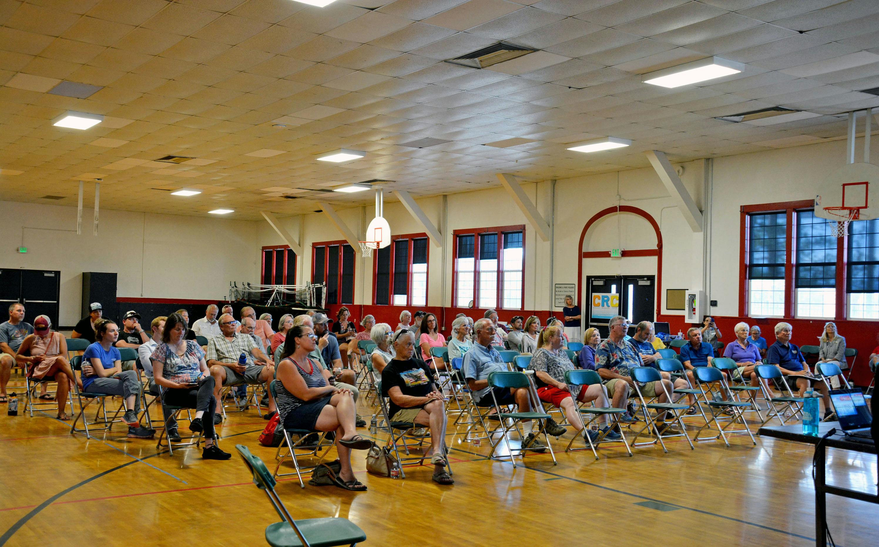 Community members  at a CRC meeting in July of 2022.