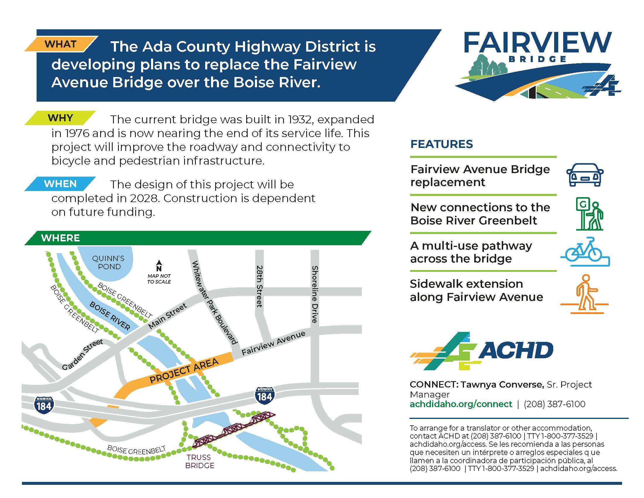 Fairview Bridge Fact Sheet