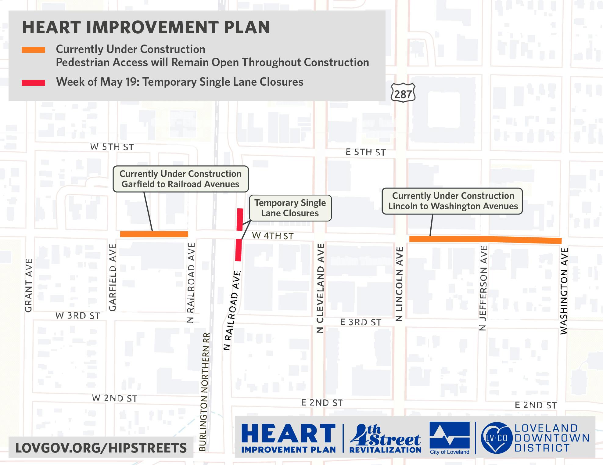 Xcel Temporary Single Lane Closure Map